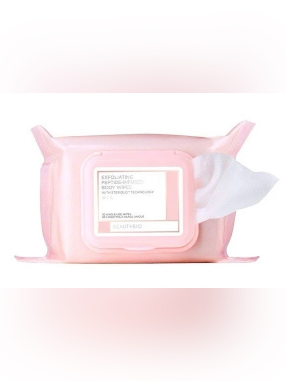 BeautyBio Exfoliating Peptide-Infused Body Wipes Steriglo 30 wipes 1 pack